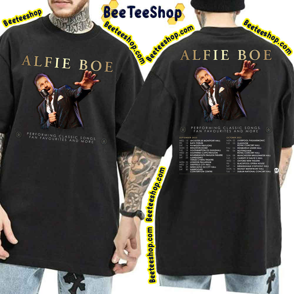 Alfie Boe 2023 Tour Dates Double Sided Trending Unisex T-Shirt