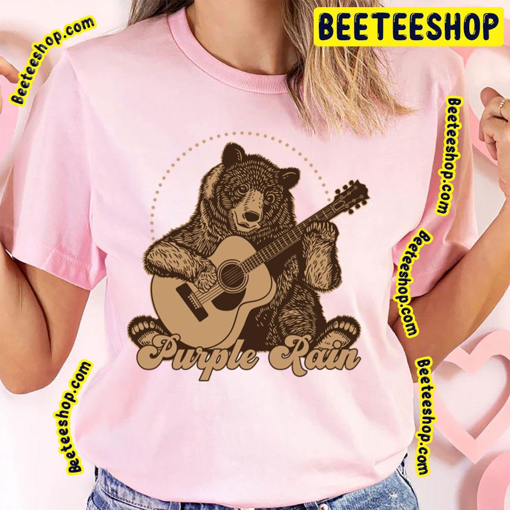 Bear Guitarist Purple Rain Trending Unisex T-Shirt