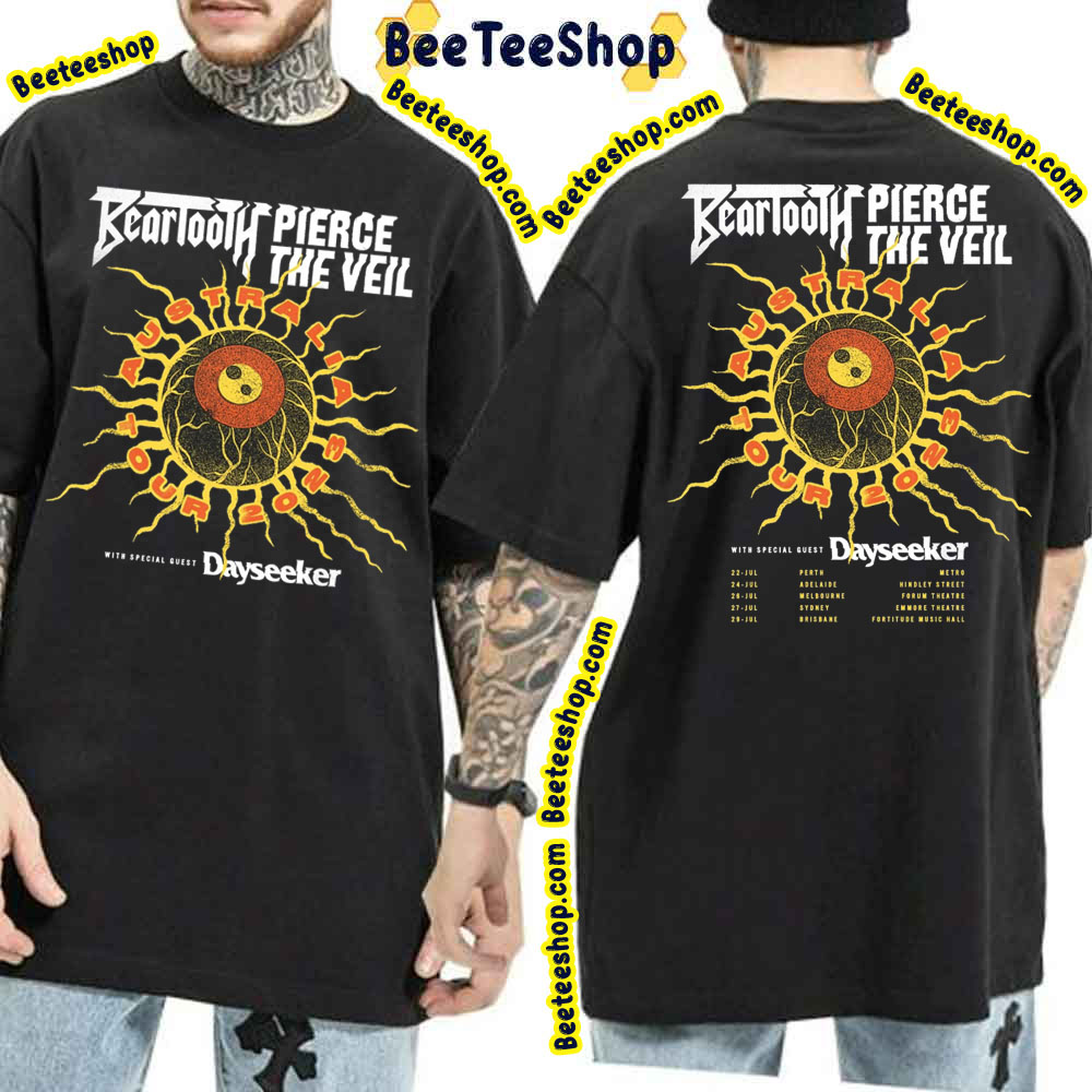 Beartooth Pierce The Veil Tour 2023 Double Sided Trending Unisex T-Shirt