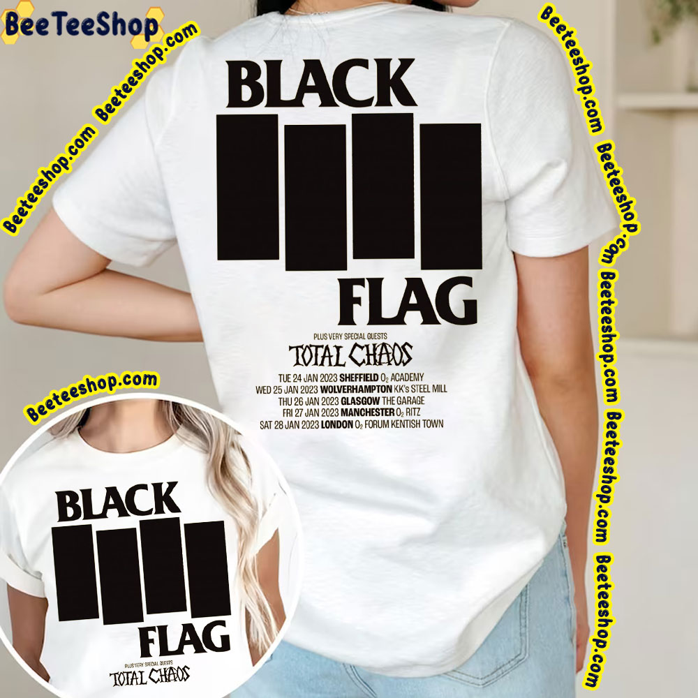 Black Flag My Tour 2023 Double Sided Trending Unisex T-Shirt