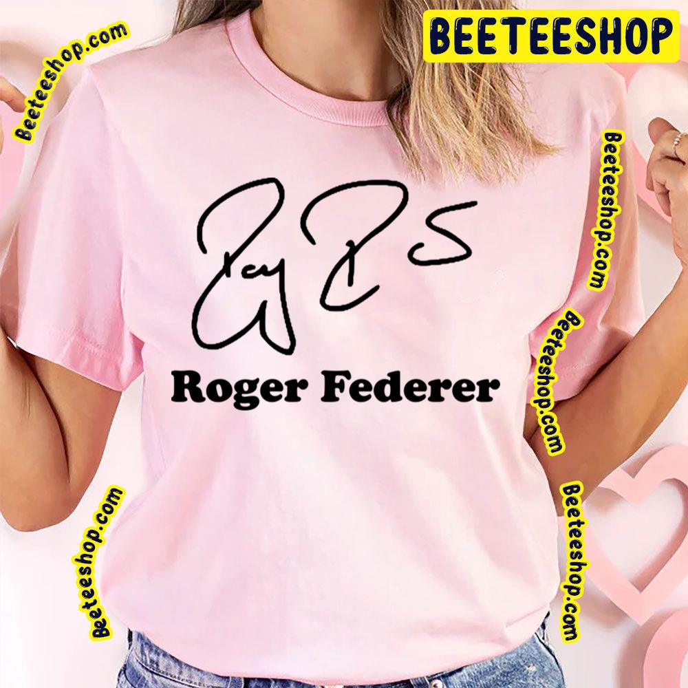 Black Signature Roger Federer Trending Unisex T-Shirt