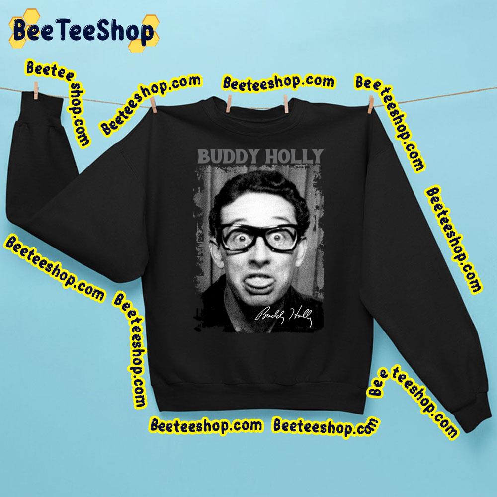 Black Style The Face Buddy Holly Trending Unisex Sweatshirt