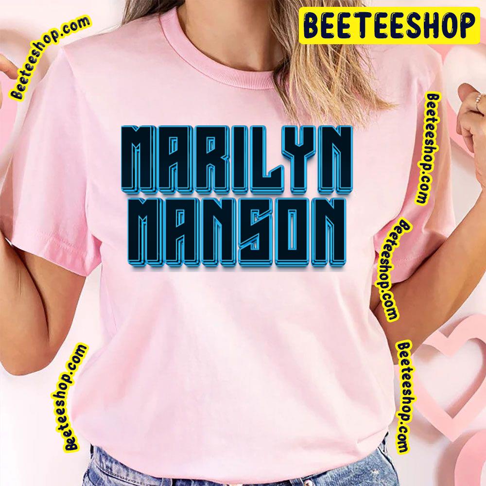 Blue Text Marilyn Manson Trending Unisex T-Shirt