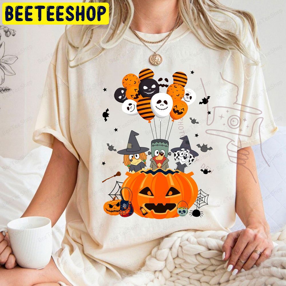 Bluey Halloween And The Pumpkin Trending Unisex T-Shirt