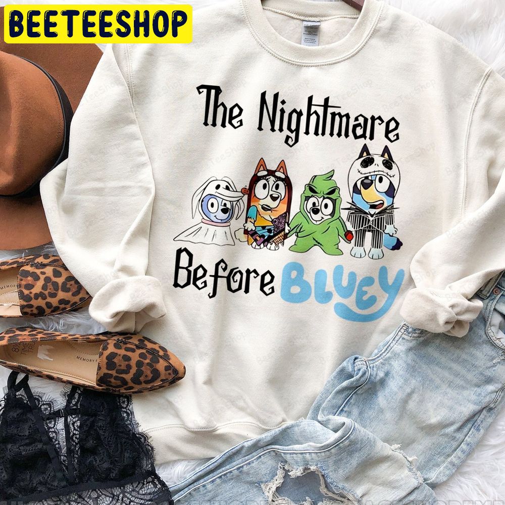 Bluey Halloween The Nightmare Before Bluey Trending Unisex Sweatshirt