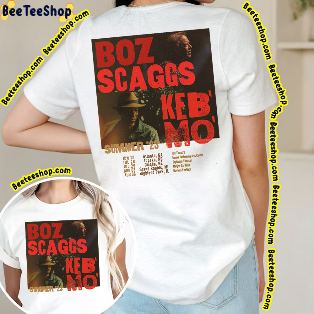 Boz Scaggs Keb Mo Summer Tour 2023 Double Sided Trending Unisex T-Shirt