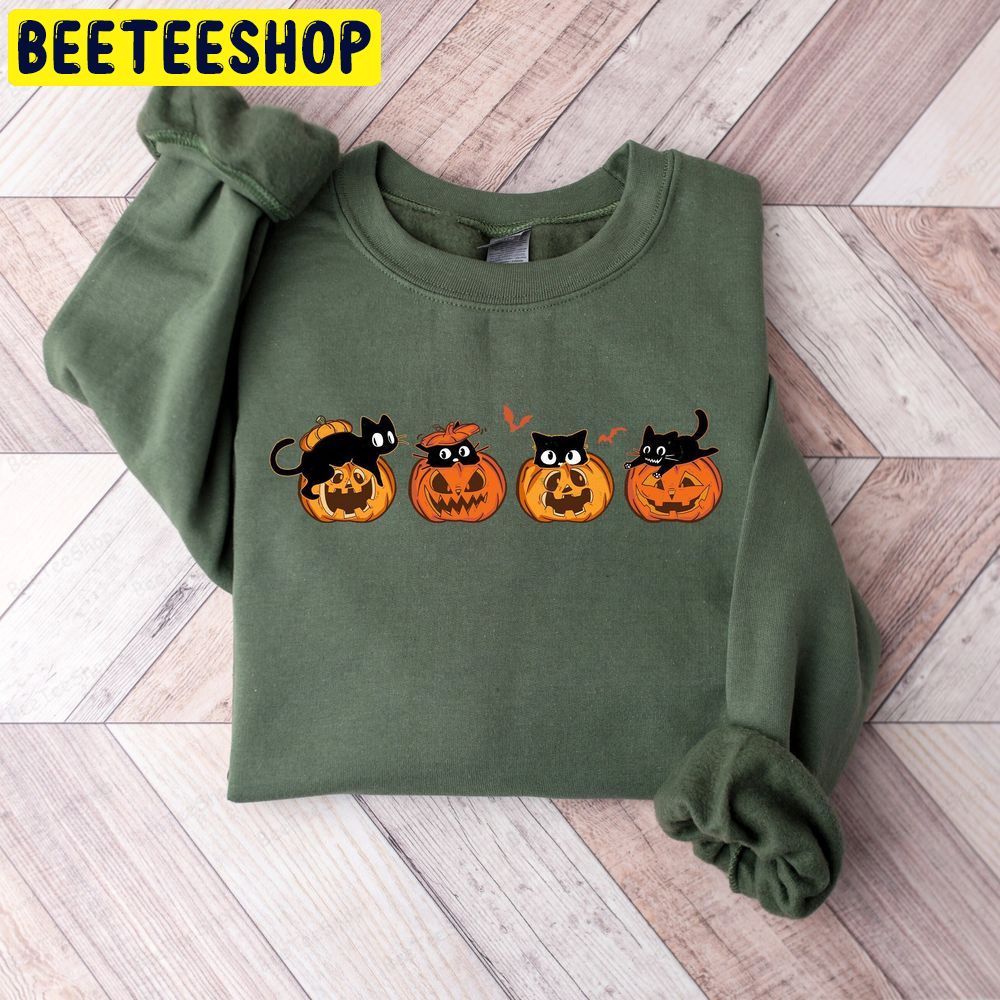 Cat Ghost Halloween Spooky Season Trending Unisex Sweatshirt