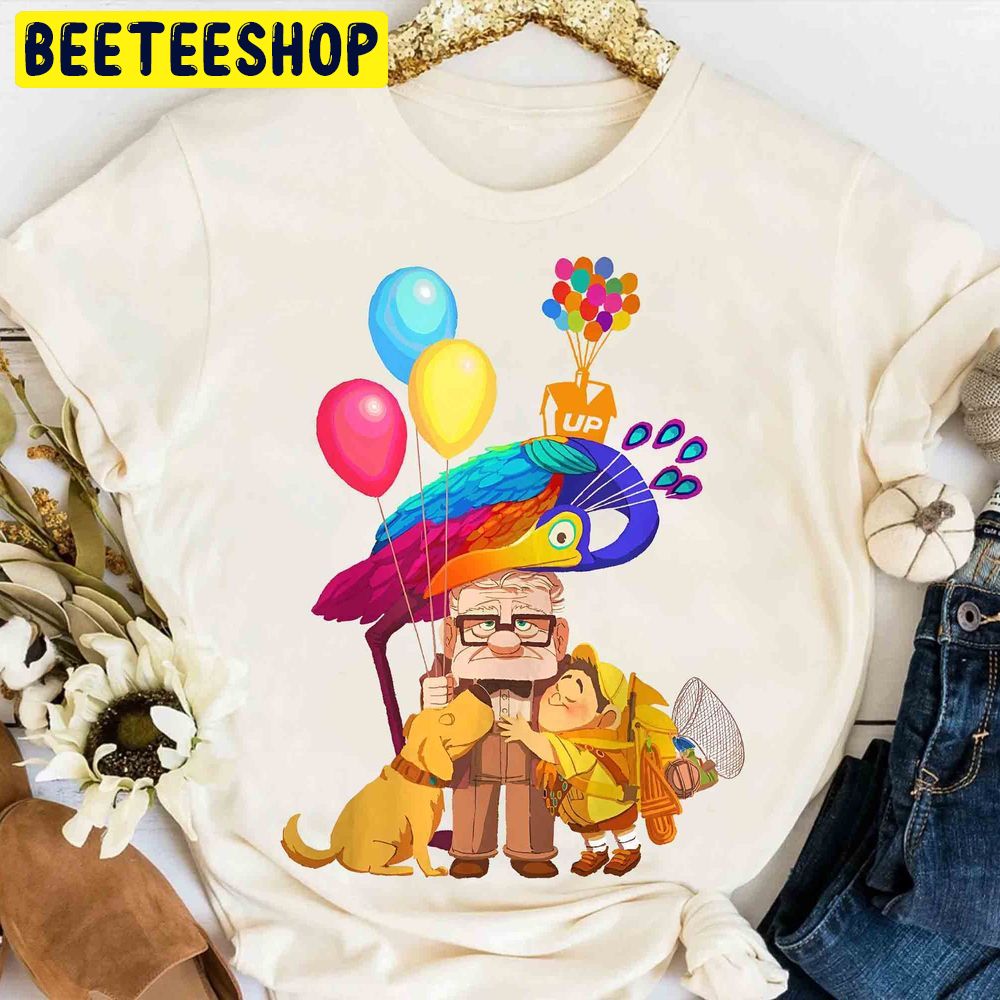 Cute Disney Pixar Up Carl Russell Dug Kevin House Balloon Trending Unisex T-Shirt