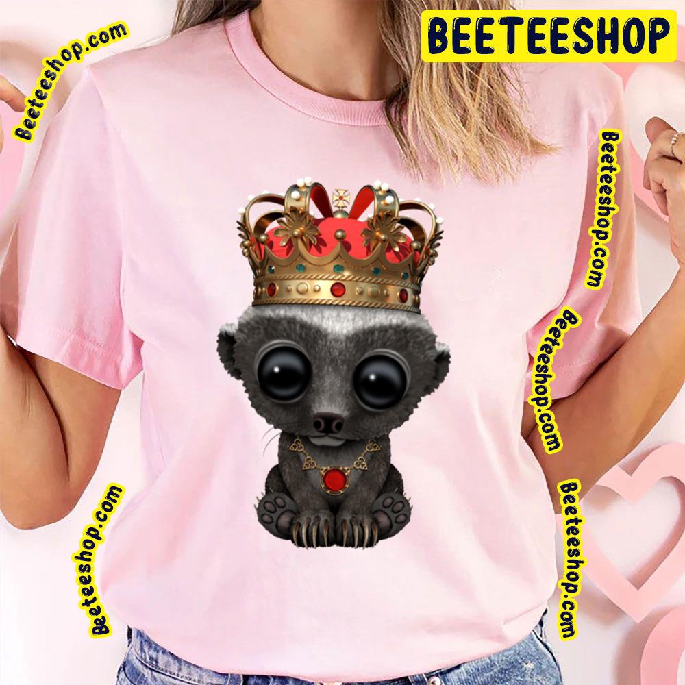 Cute Royal Wearing Crown Honey Badger Trending Unisex T-Shirt