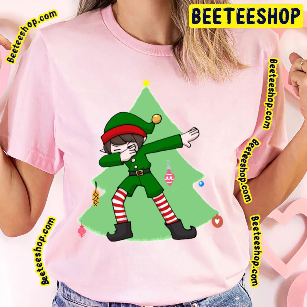 Dabbing Christmas Tree Otaku Elf Trending Unisex T-Shirt