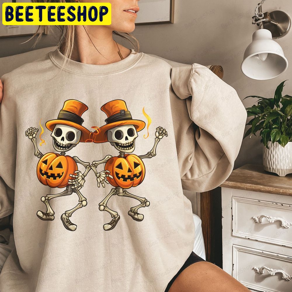 Dancing Skeleton Happy Halloween Trending Unisex Sweatshirt