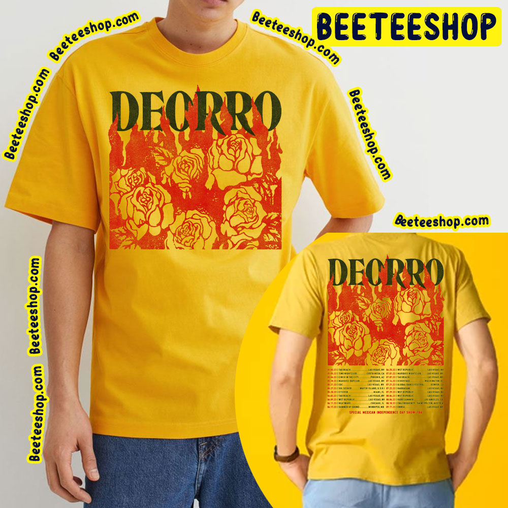 Decorro Cinco Mexican Tour 2023 Double Sided Trending Unisex T-Shirt