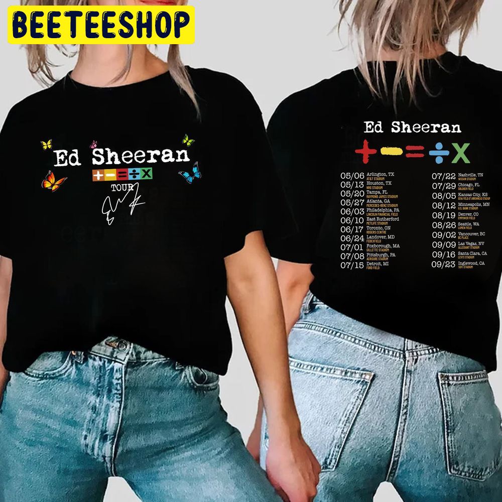 Ed Sheeran Tour 2023 Double Sided Trending Unisex T-Shirt