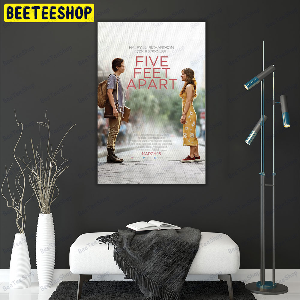 Five Feet Apart Haley Lu Richardson Cole Sprouse Design Portrait Canvas