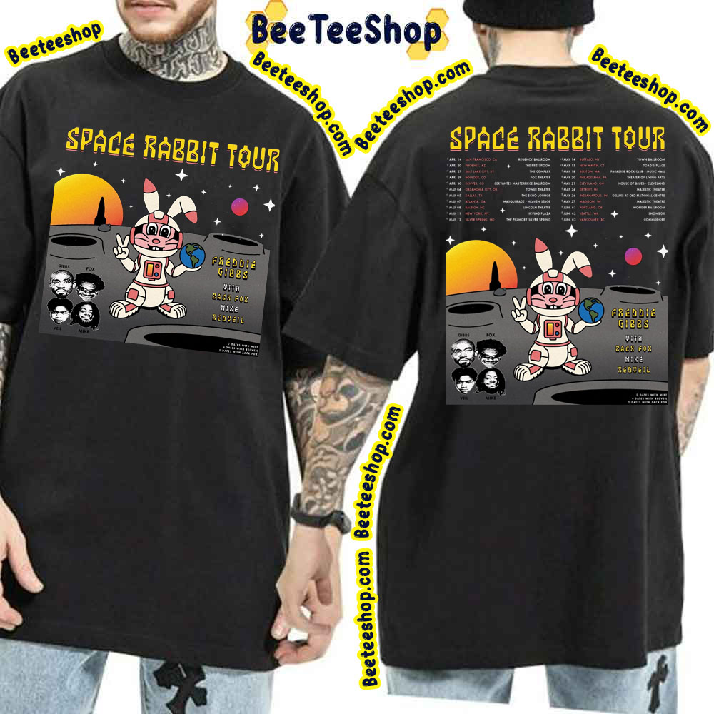 Freddie Gibbs Space Rabbit Tour 2022 Double Sided Trending Unisex T-Shirt