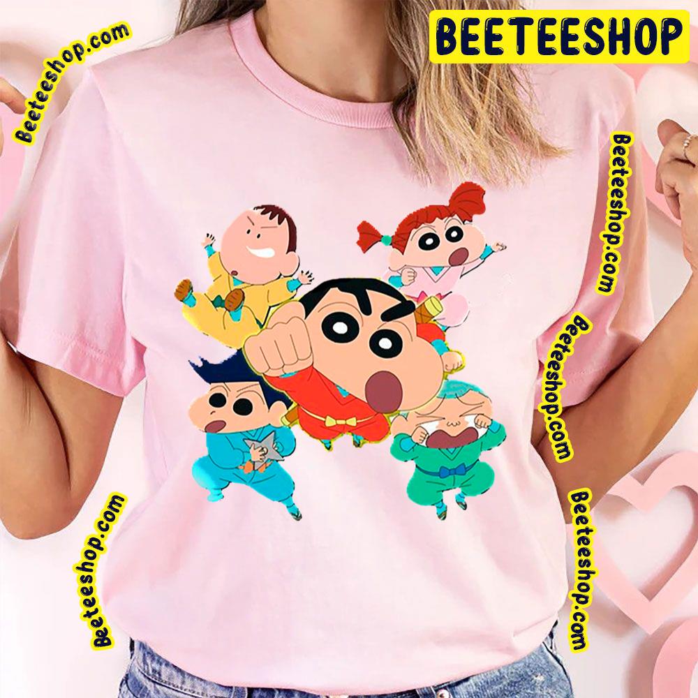 Friends Happy Time Crayon Shin Chan Trending Unisex T-Shirt