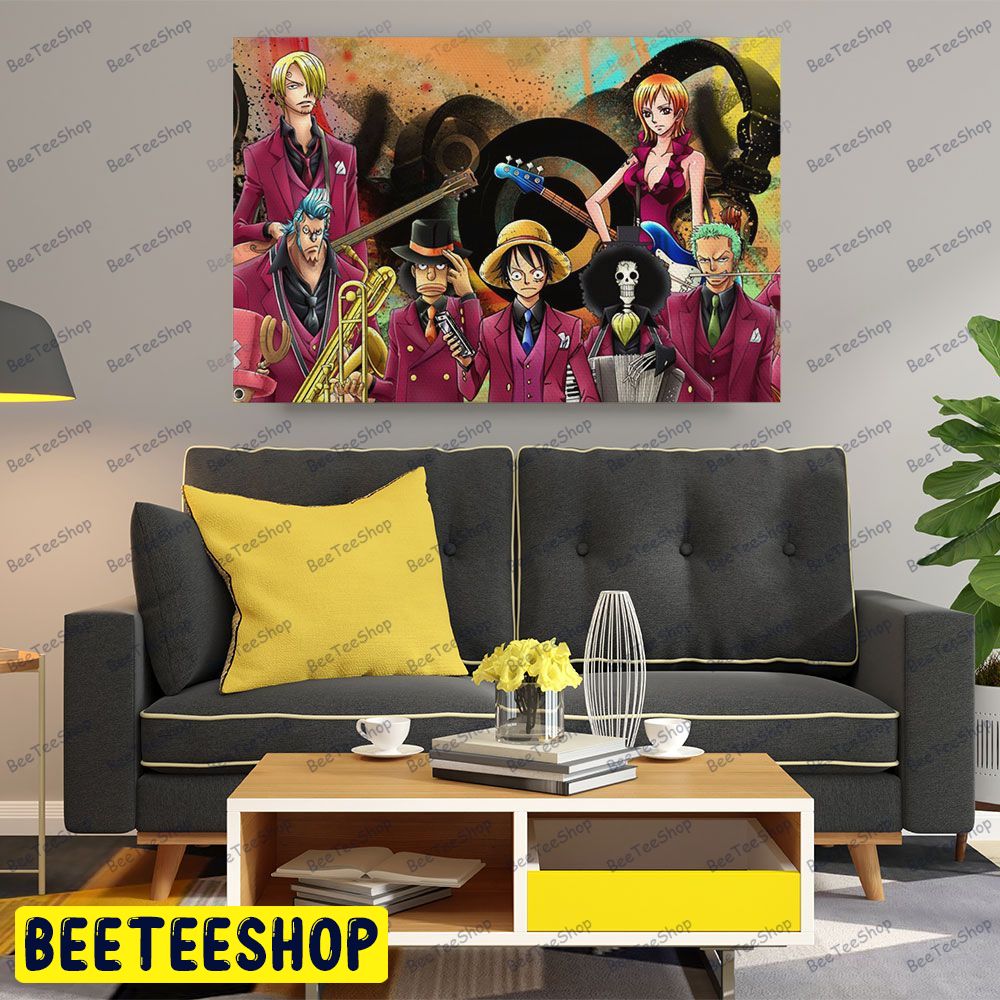 Funny Band One Piece US Landscape Canvas