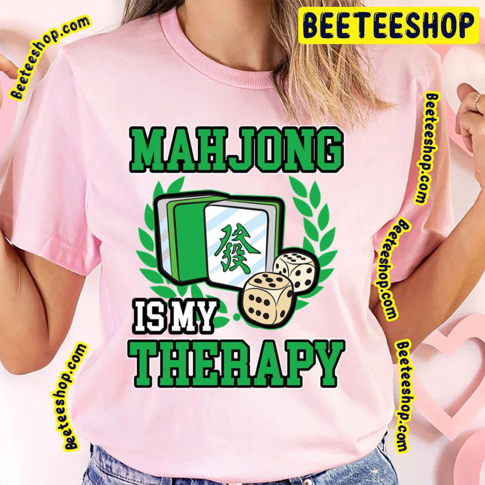 Green Art Mahjong Therapy Game Trending Unisex T-Shirt