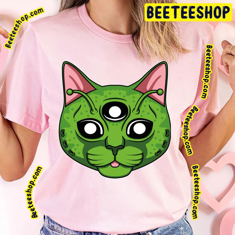 Green Cat 3×3 Eyes Trending Unisex T-Shirt