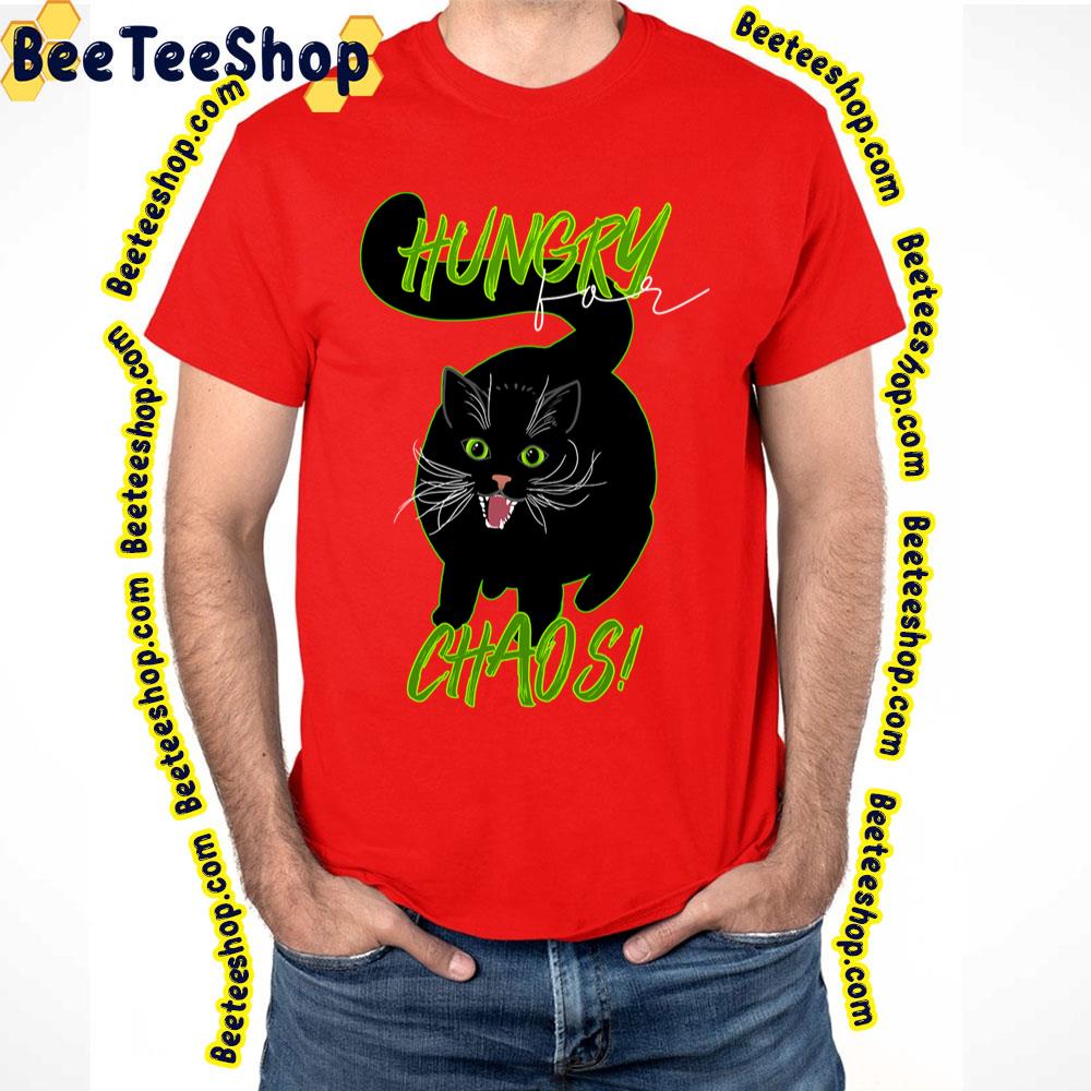 Hungry For Chaos Robot Cat Kuro Trending Unisex T-Shirt