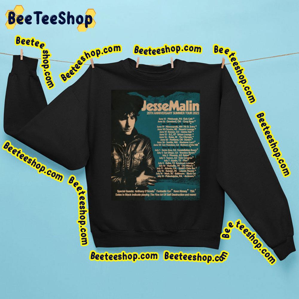 Jesse Malin 20th Anniversary Summer Tour 2023 Trending Unisex Sweatshirt