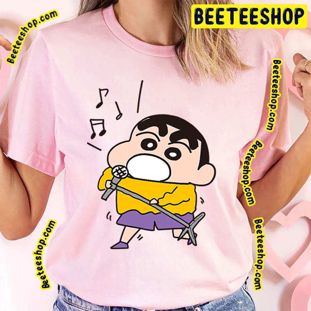 Karaoke Crayon Shin Chan Trending Unisex T-Shirt