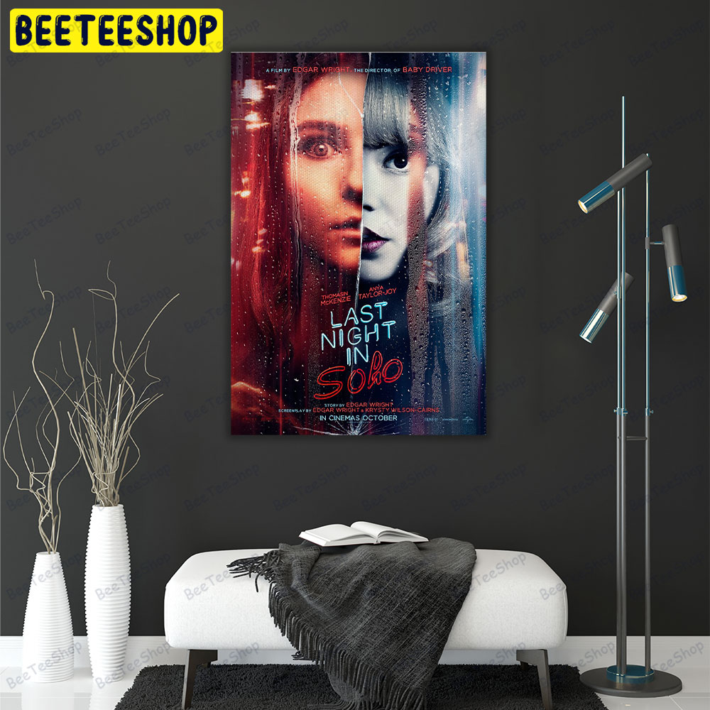 Last Night In Soho Thomasin Mckenzie Anya Taylor-joy Movie Portrait Canvas