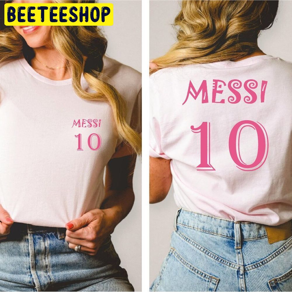 Lionel Messi Soccer Messi New Logo For Double Sided Trending Unisex T-Shirt