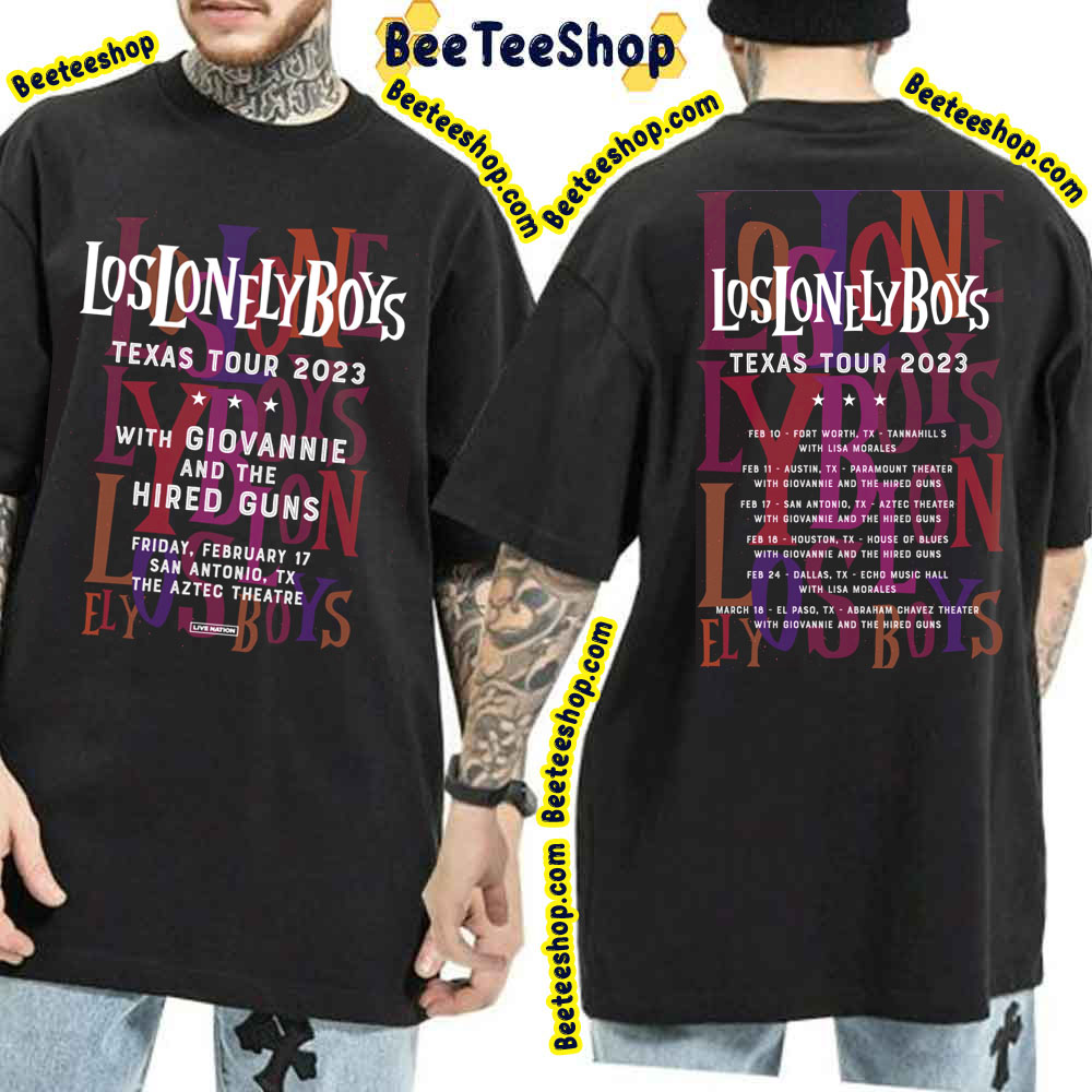 Los Lonely Boys Texas Tour 2023 Double Sided Trending Unisex T-Shirt