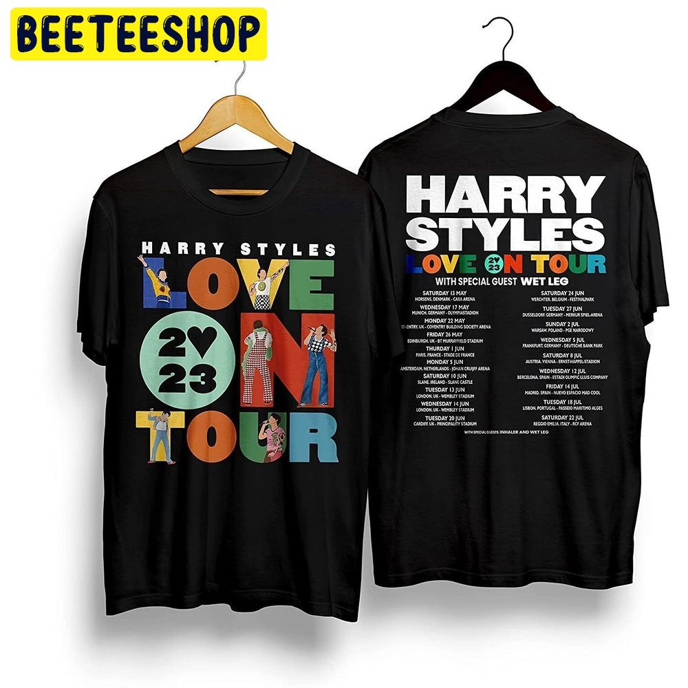 Love On Tour Harry Styles 2023 Double Sided Trending Unisex T-Shirt