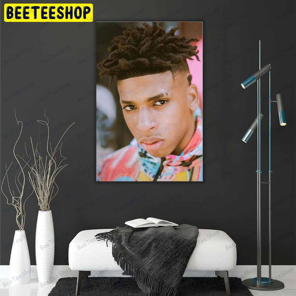 Nle Choppa Bryson Potts Rapper Music Design Portrait Canvas