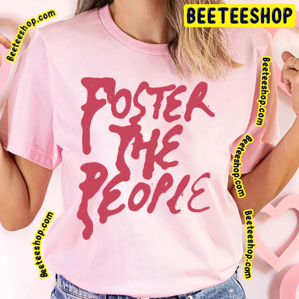 Red Text Foster The People Logo Trending Unisex T-Shirt