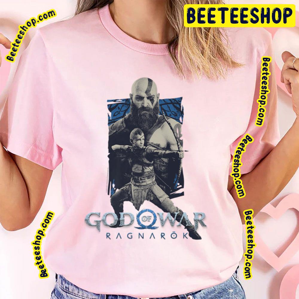 Retro Game Kratos And Atreus God Of War Ragnarok Trending Unisex T-Shirt