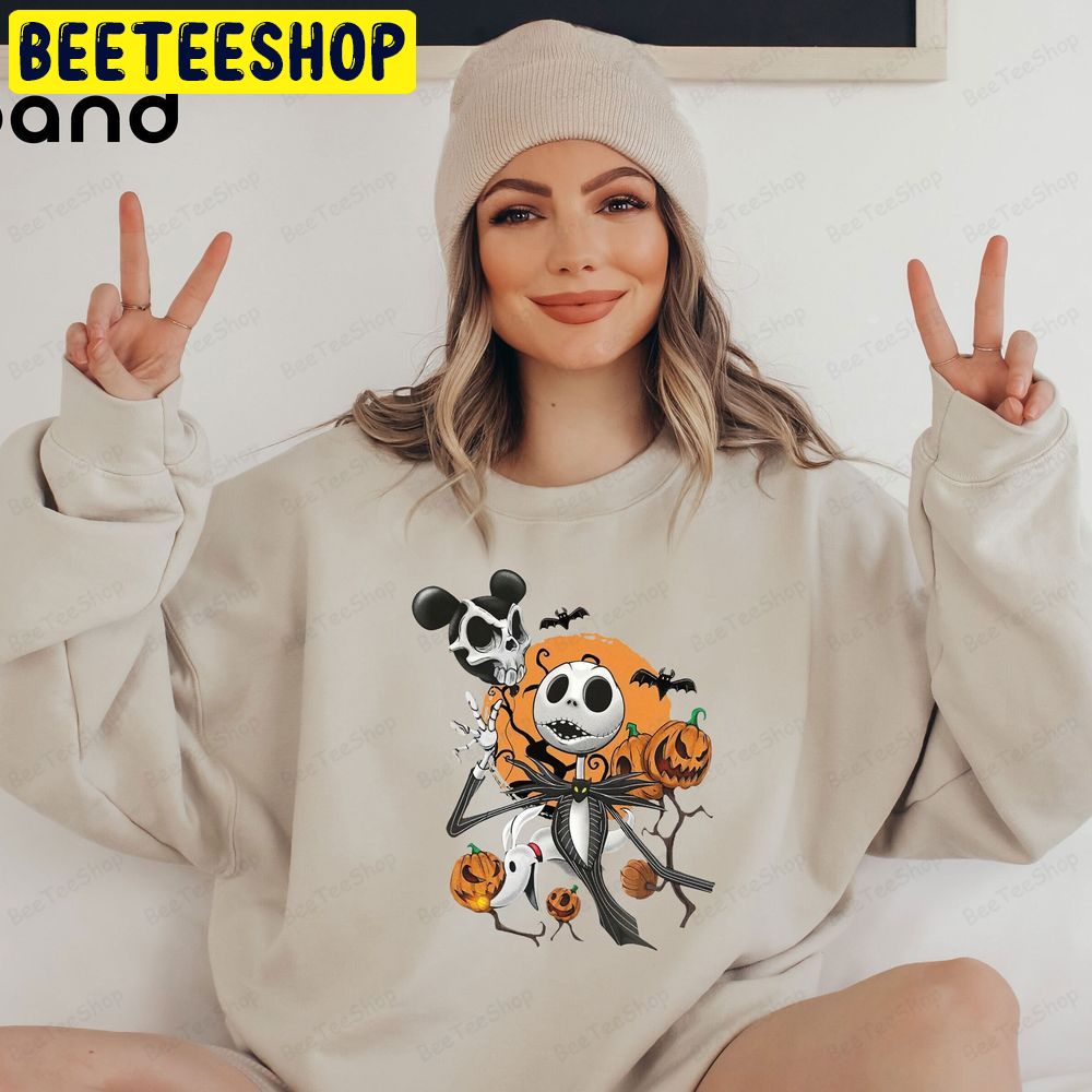 Retro Mickey Skeleton Disney Halloween Trending Unisex Sweatshirt