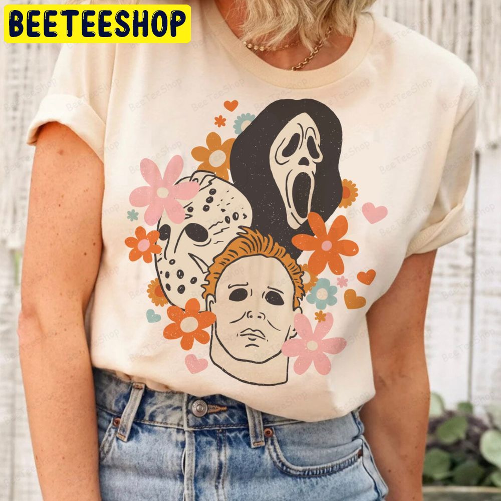 Retro Vibes Horror Movie Halloween Scream Jason Spooky Trending Unisex T-Shirt