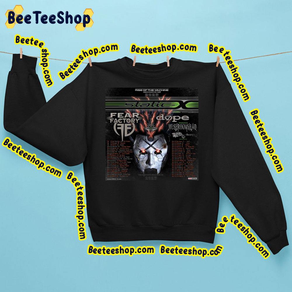 Rise Of The Machine North American Tour 2023 Static-X Trending Unisex T-Shirt
