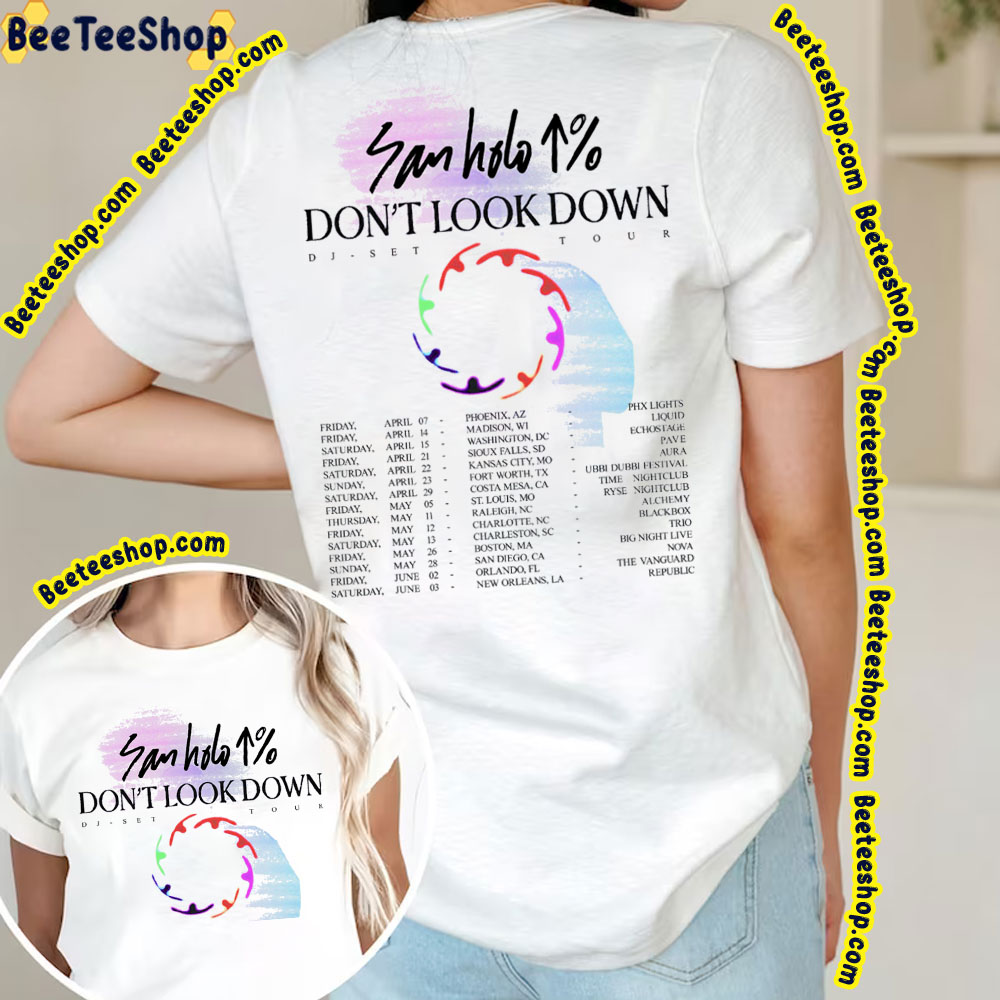 San Holo Don’t Look Down Tour 2023 Double Sided Trending Unisex T-Shirt