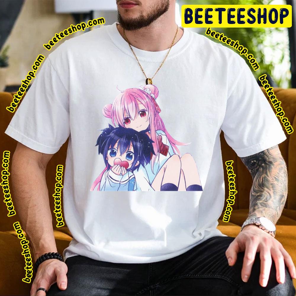 Sitting Couple Chibi Happy Sugar Life Trending Unisex T-Shirt