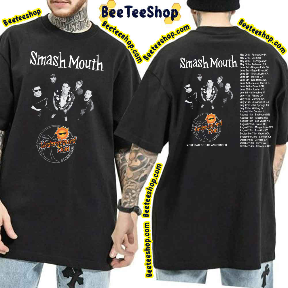 Smash Mouth Underground Sun Tour Dates 2023 Double Sided Trending Unisex T-Shirt