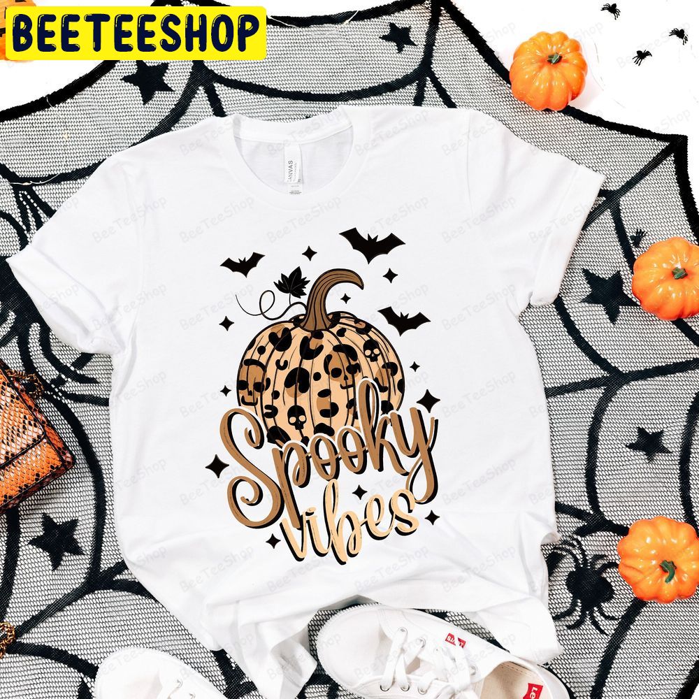 Spooky Vibes Halloween Leopard Trending Unisex T-Shirt