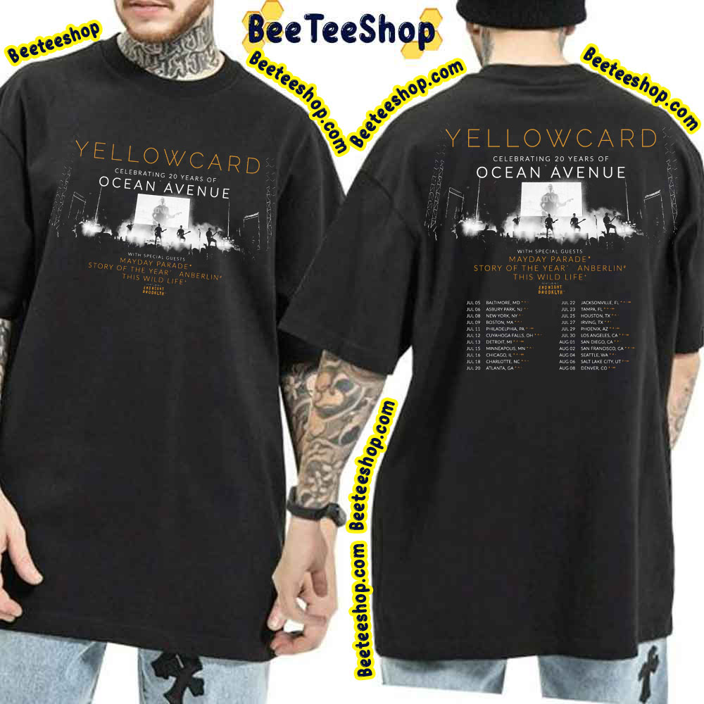 Story Of The Year + Yellowcard 2023 Dates Double Sided Trending Unisex T-Shirt