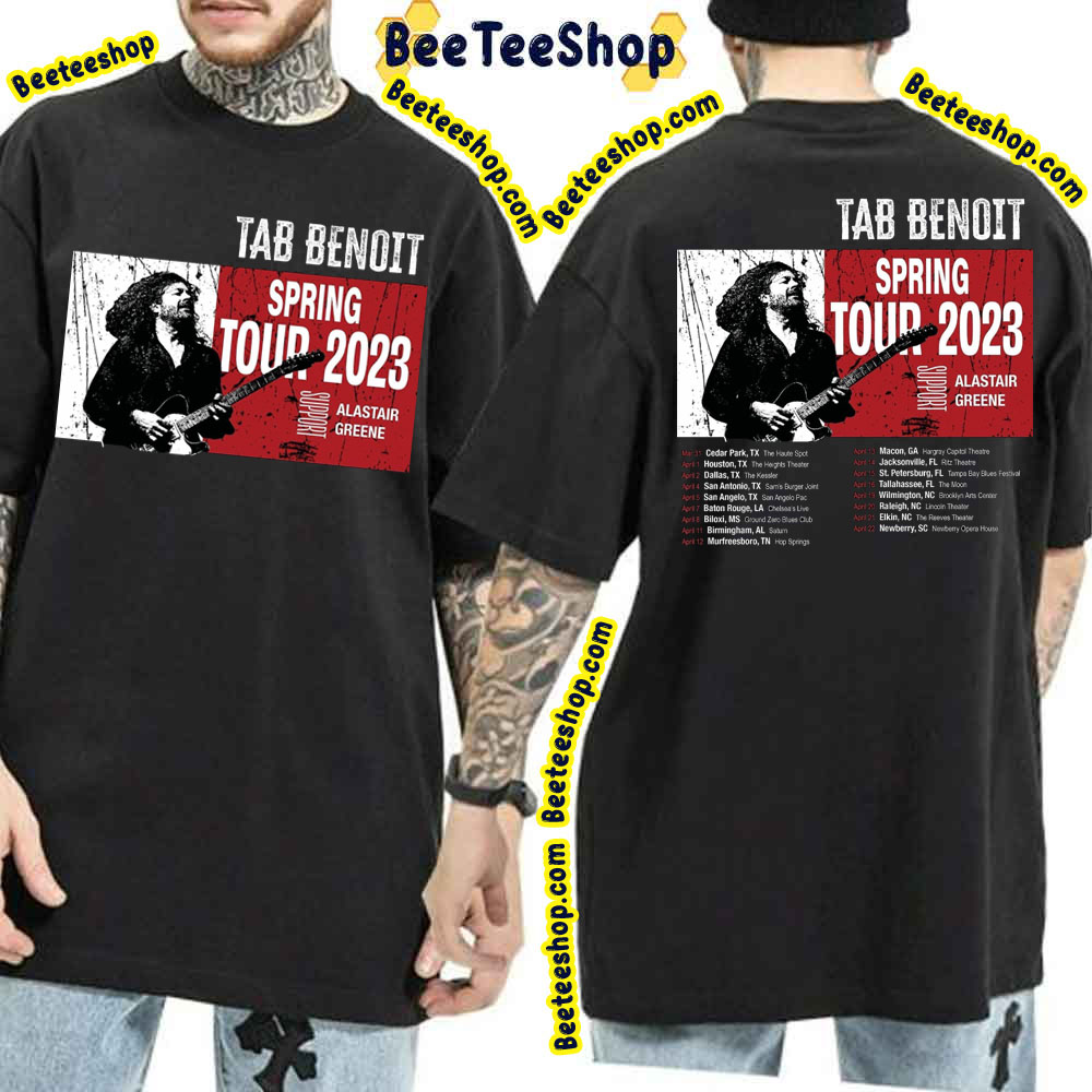 Tab Benoit Spring Tour Dates 2023 Double Sided Trending Unisex T-Shirt