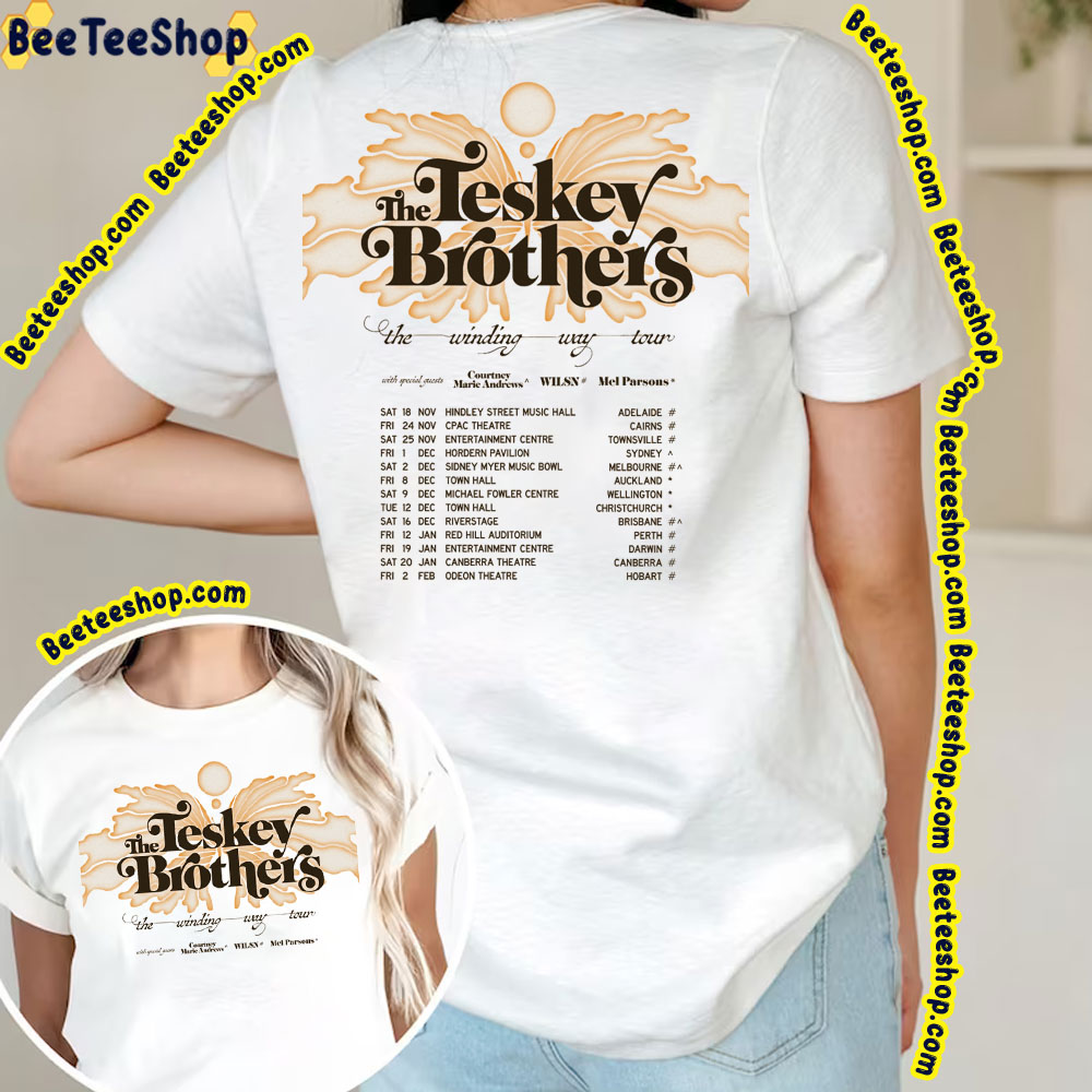 The Teskey Brothers The Winding Way Tour 20232024 Double Sided Trending Unisex T-Shirt