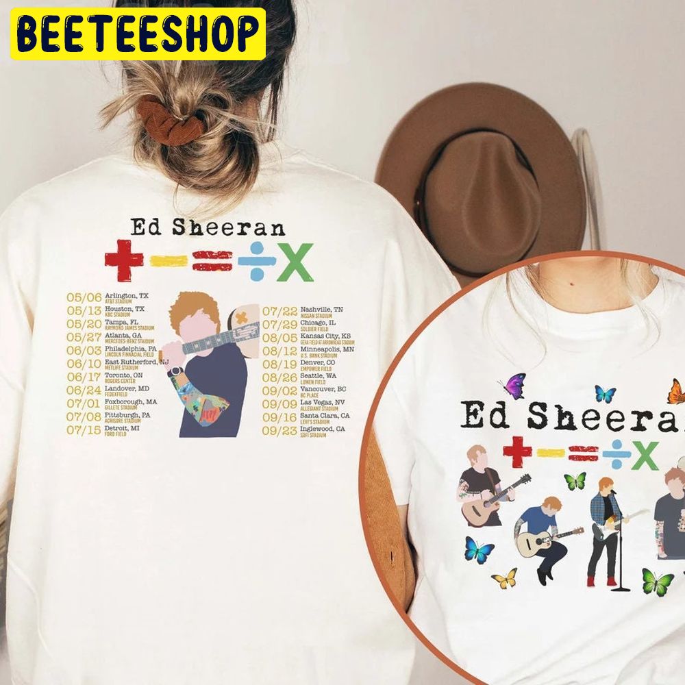 Tour 2023 Bad Habit Ed Sheeran Mathematics Double Sided Trending Unisex T-Shirt