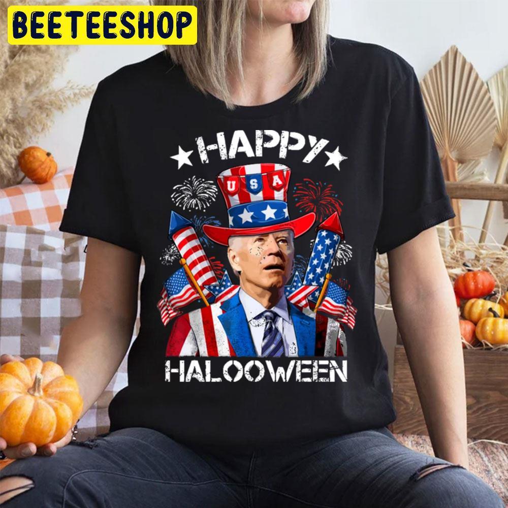 4th Of July Funny Joe Biden Happy Halloween Confused 4th Of July Beeteeshop Trending Unisex T-Shirt