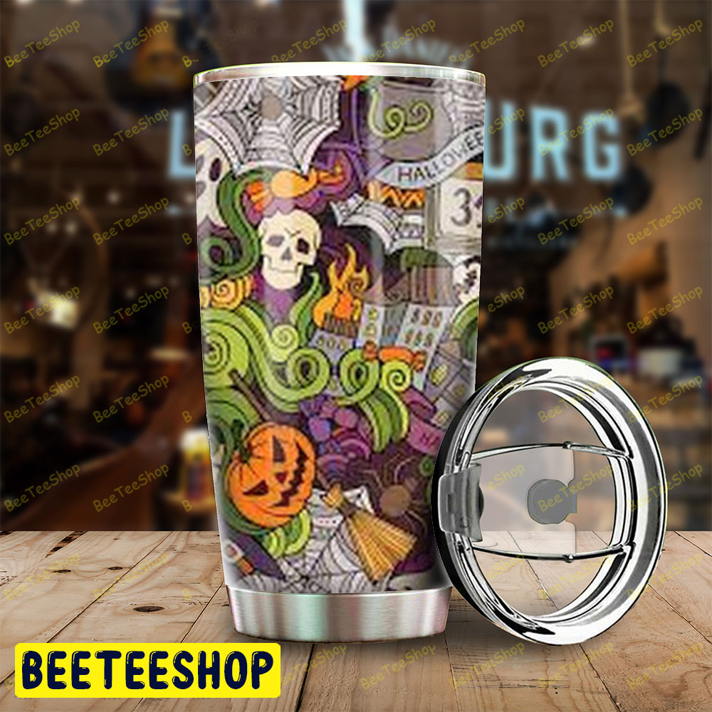 Art Pumpkins Halloween Pattern Tumbler