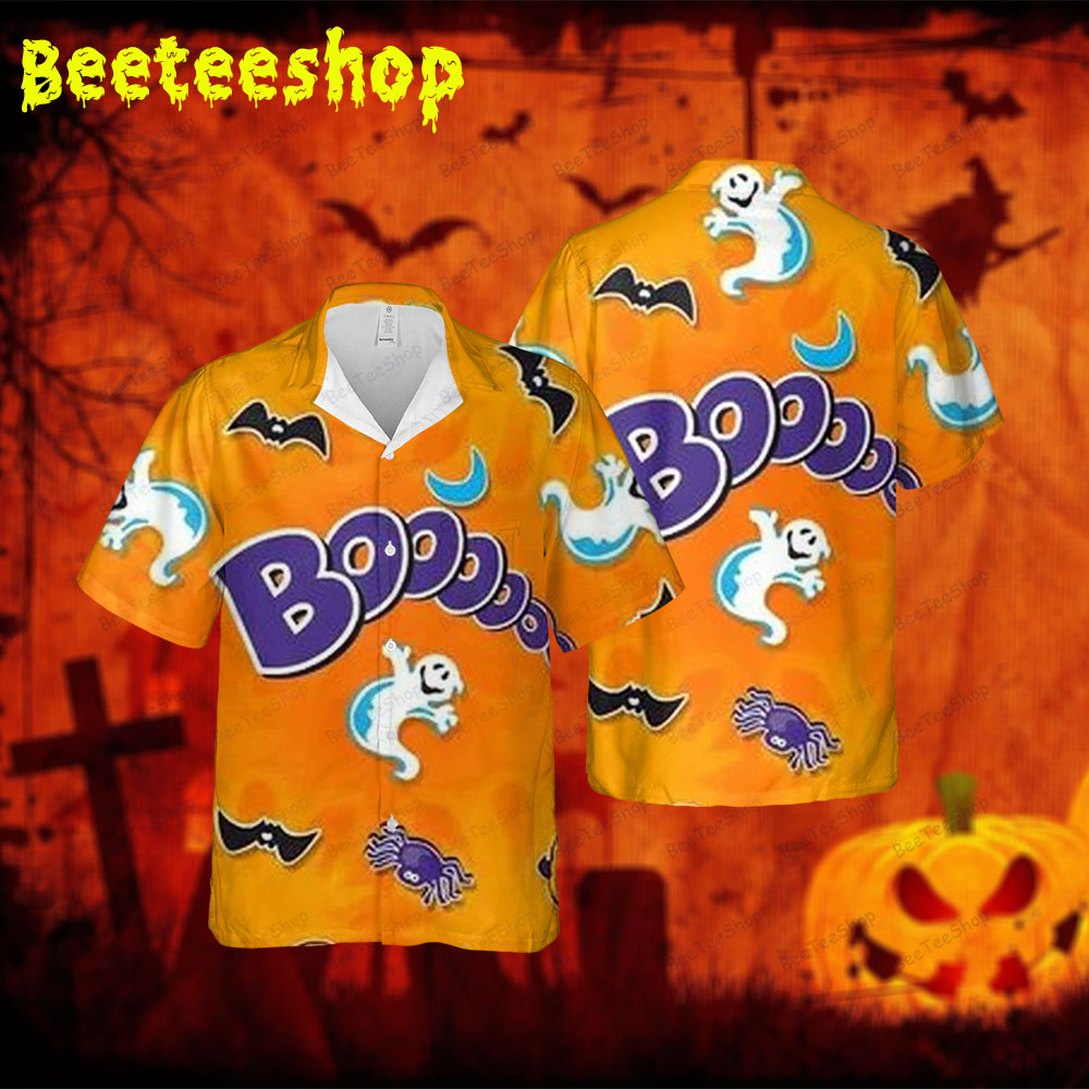 Bats Boos Halloween 180 Spread Collar Hawaii Shirt