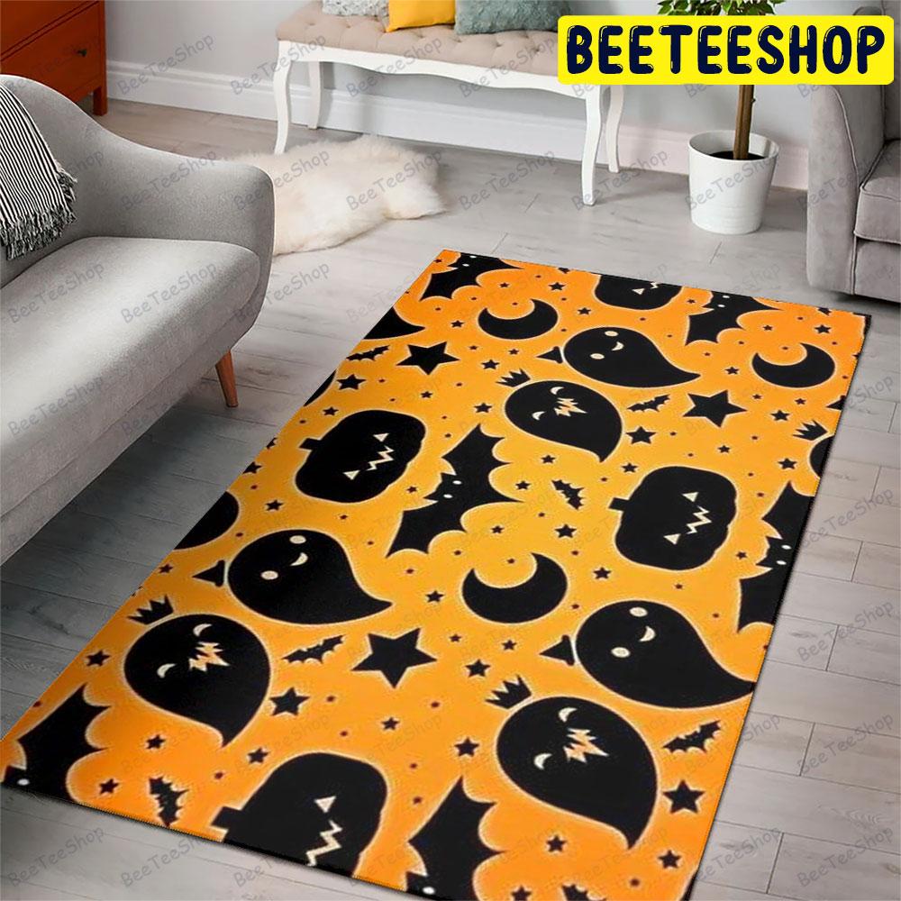 Bats Boos Pumpkins Halloween Pattern 015 Beeteeshop Rug Rectangle