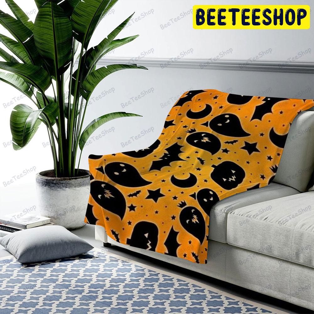 Bats Boos Pumpkins Halloween Pattern 015 Beeteeshop US Cozy Blanket