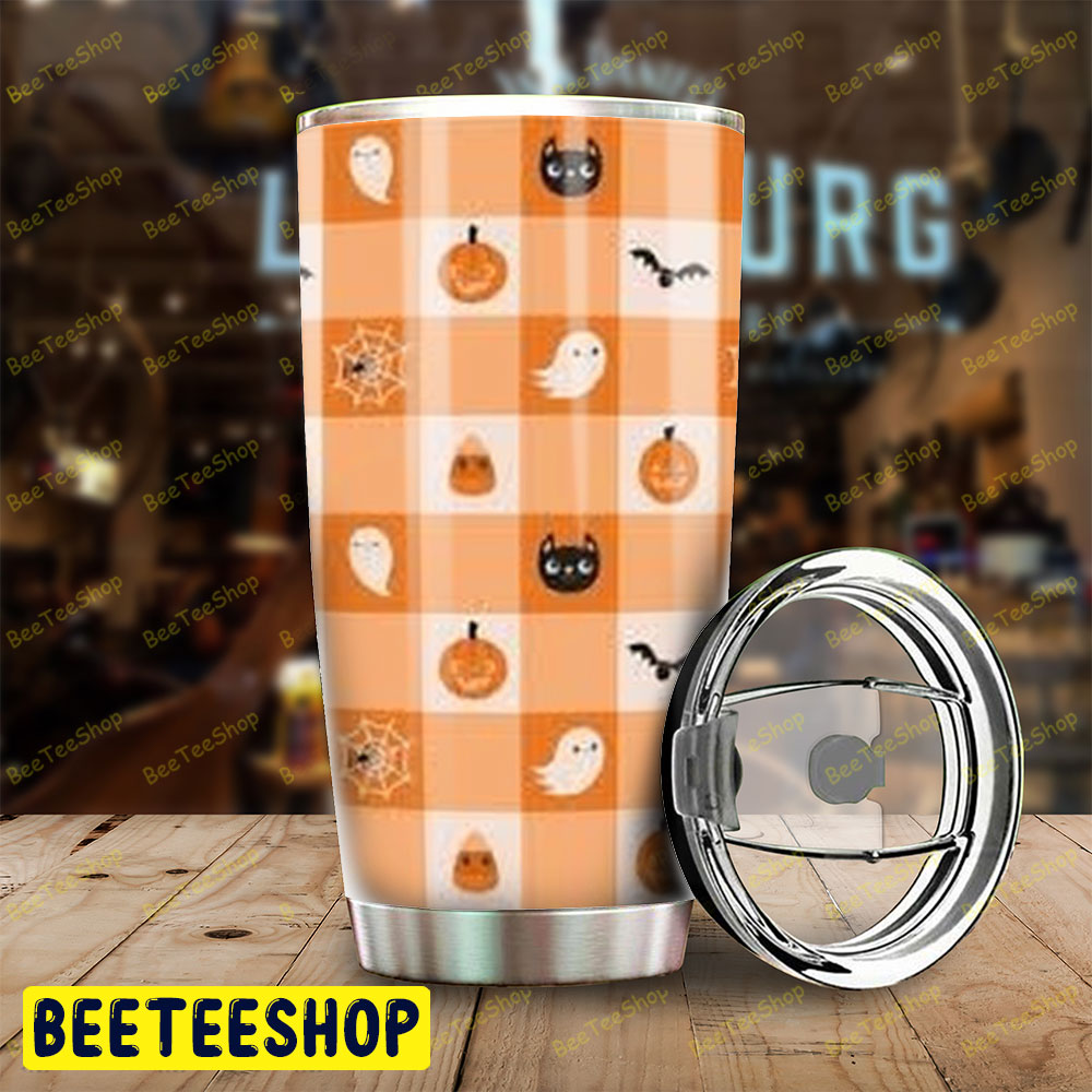 Bats Ghosts Pumpkins Halloween Pattern 071 Tumbler